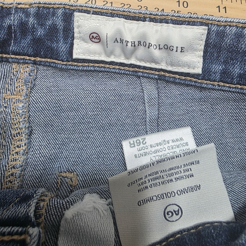 AG Adriano Goldschmied Anthropologie Women’s Vintage Button Front Jeans Size 26R - Picture 4 of 11